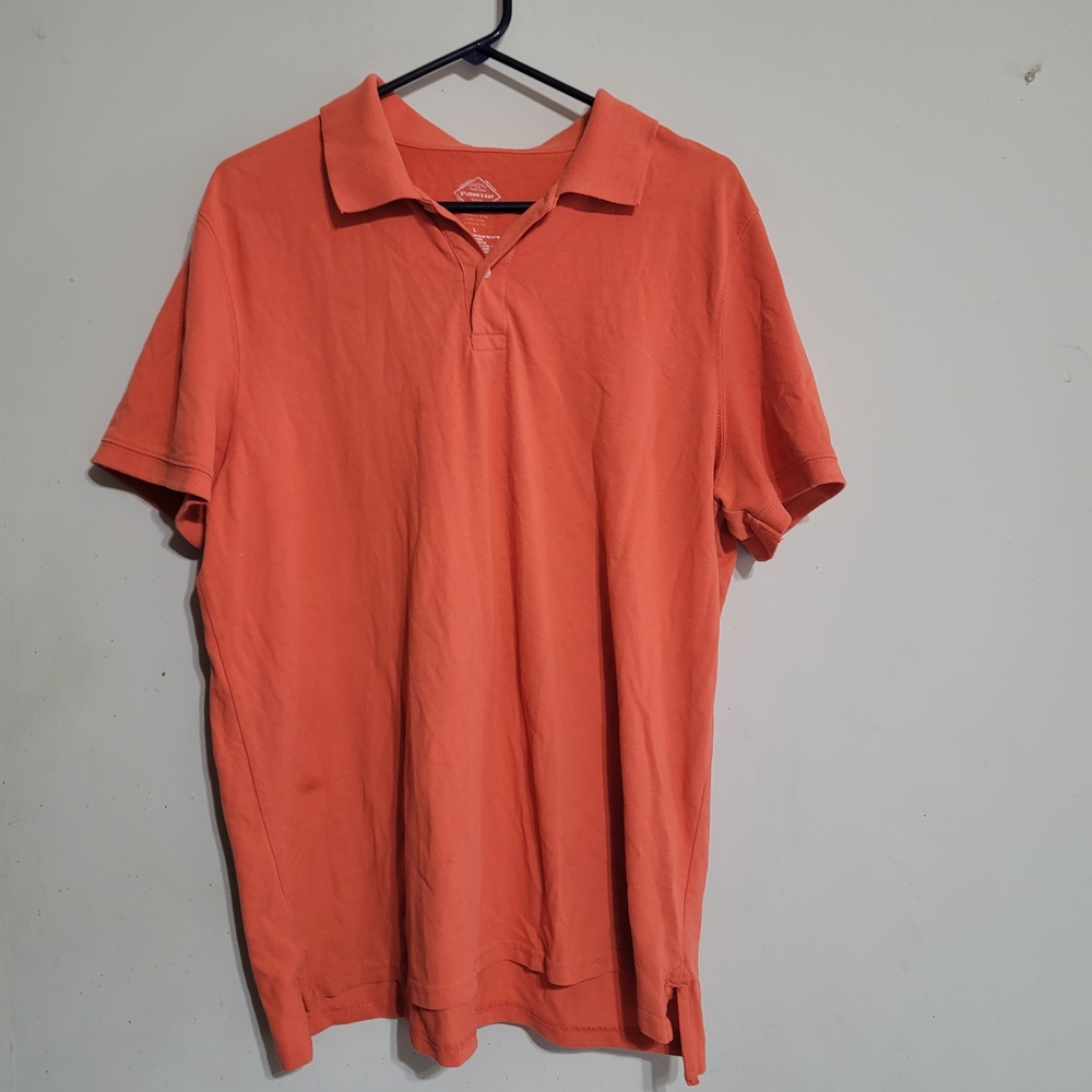 St. John's Bay Bold Orange‎ Polo Shirt Large